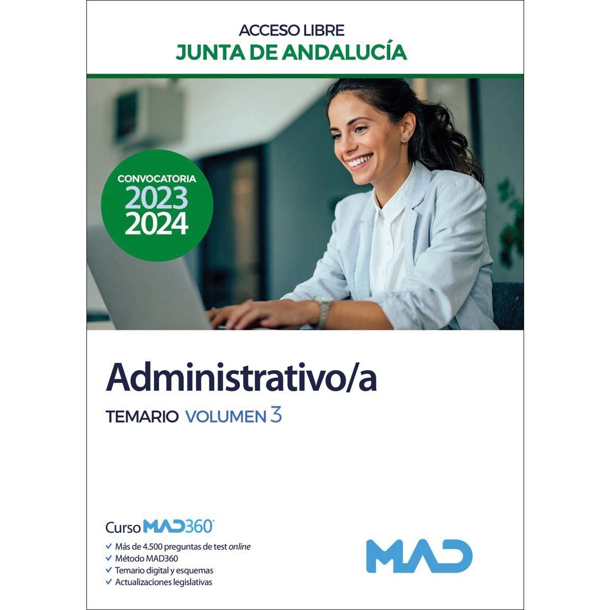 Imagen 0 de Administrativo/a de la Junta de Andalucía (Acceso Libre). Temario Volumen 3  (Tapa blanda)