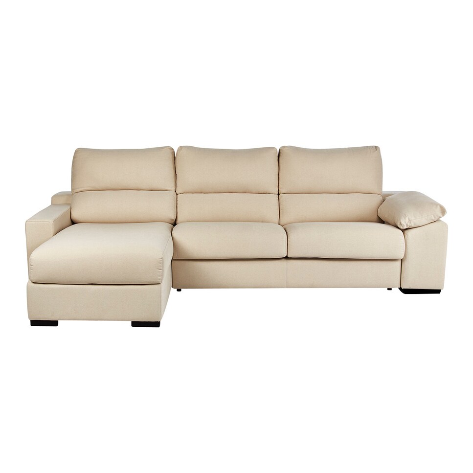 Imagen 0 de Sofá cama tapizado de 5 plazas con chaiselongue izquierdo y arcón Frank El Corte  Inglés Natural