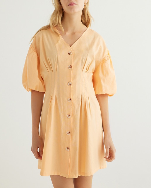Imagen 0 de Vestido corto mangas abullonadas