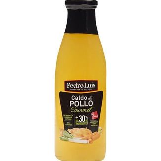 caldo de pollo gourmet botella 725 ml - Pedro Luis