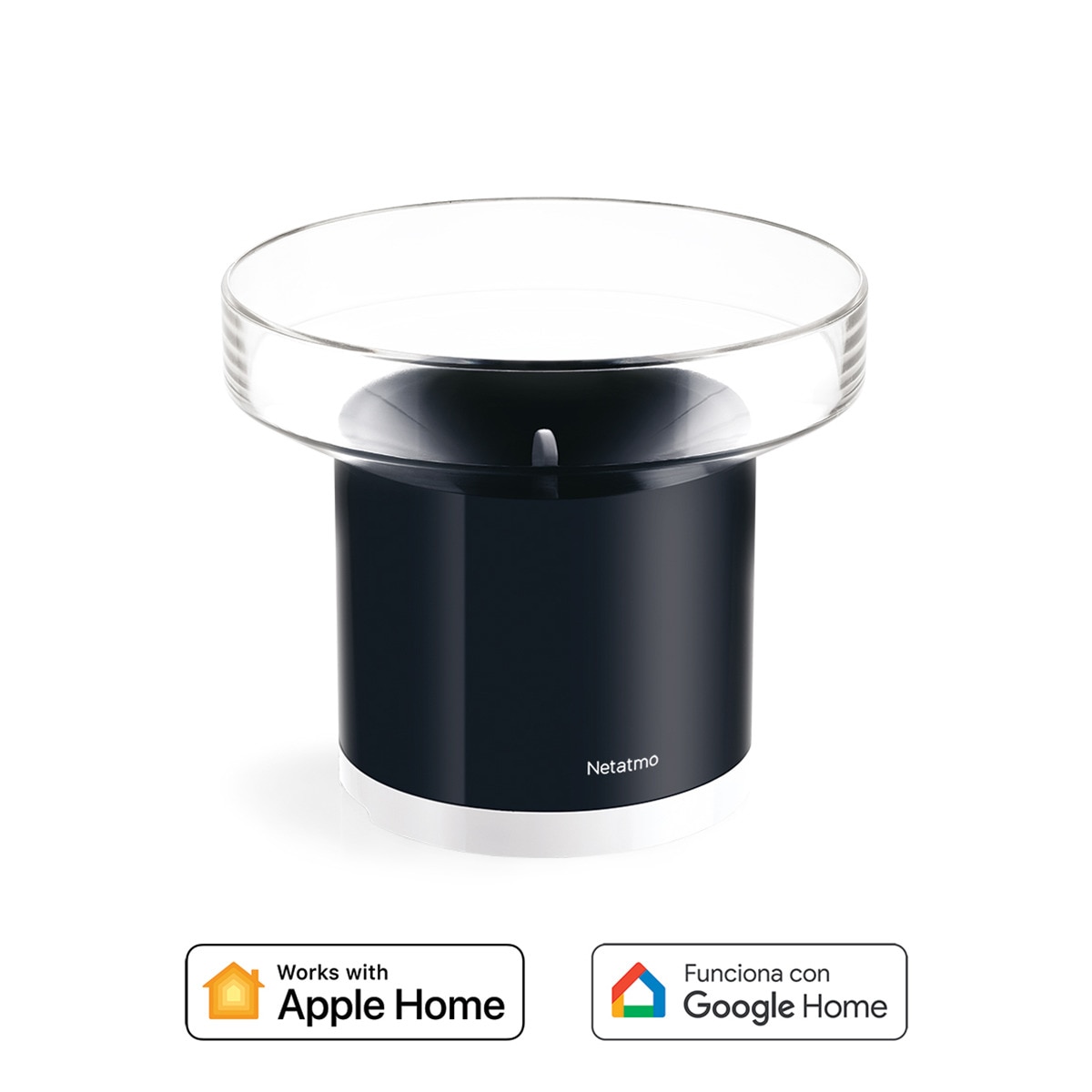 Pluviómetro inteligente Netatmo Negro / Transparente-2