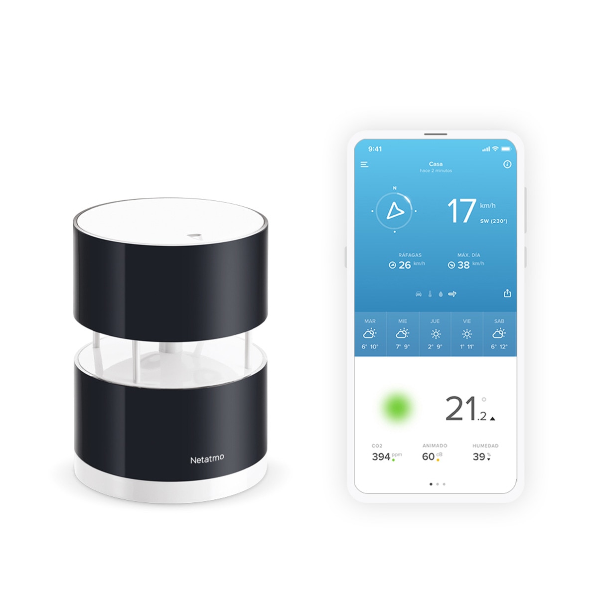Anemómetro Netatmo Negro / Transparente-2