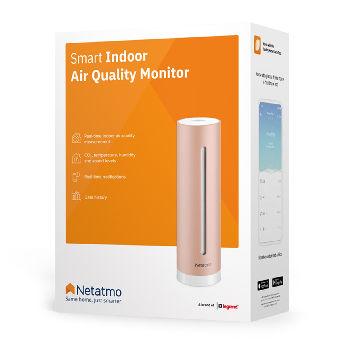 Medidor de calidad del aire Netatmo Healthy Home Coach Rosa-8