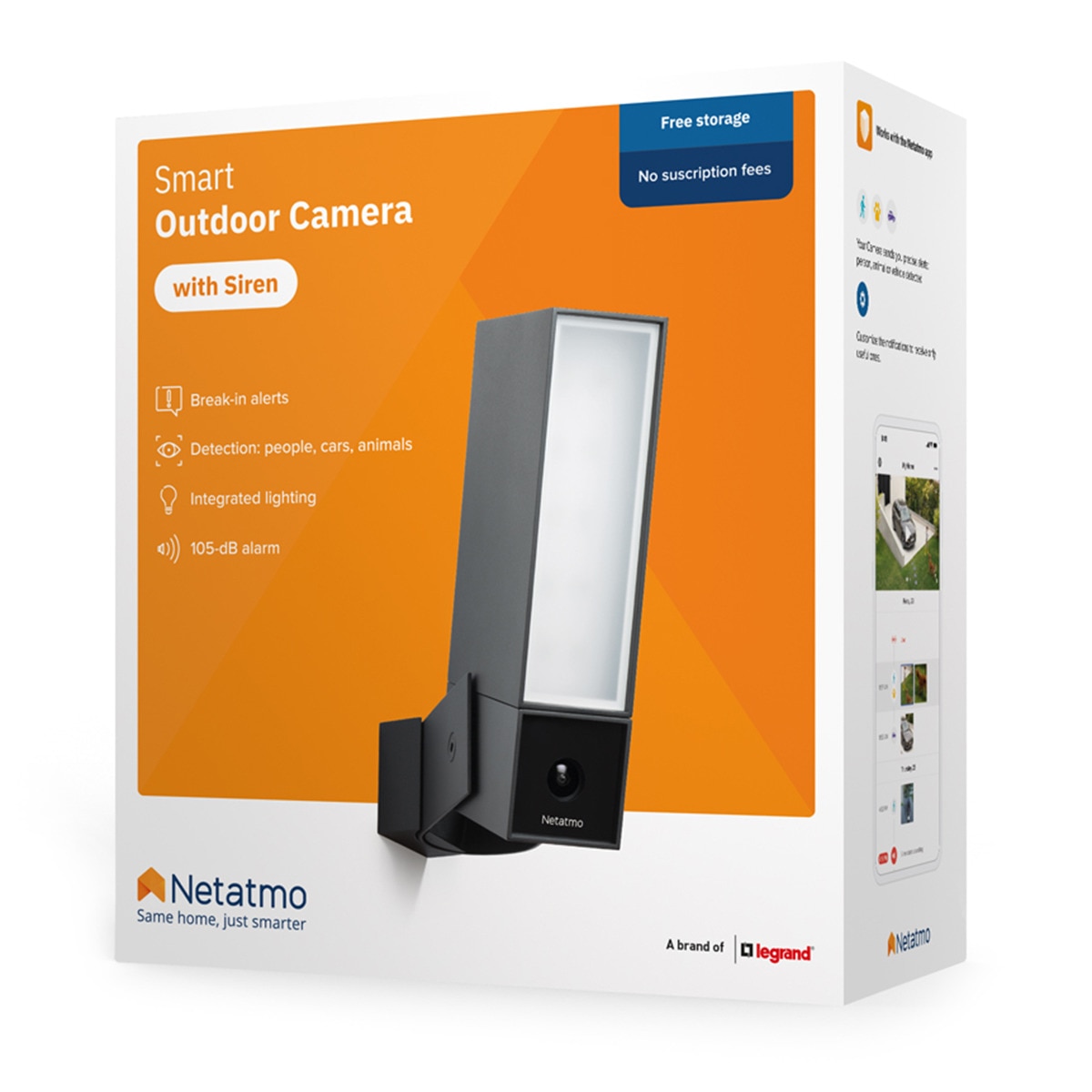 Cámara de vigilancia Wi-fi exterior Netatmo con sirena Full HD Negro-9