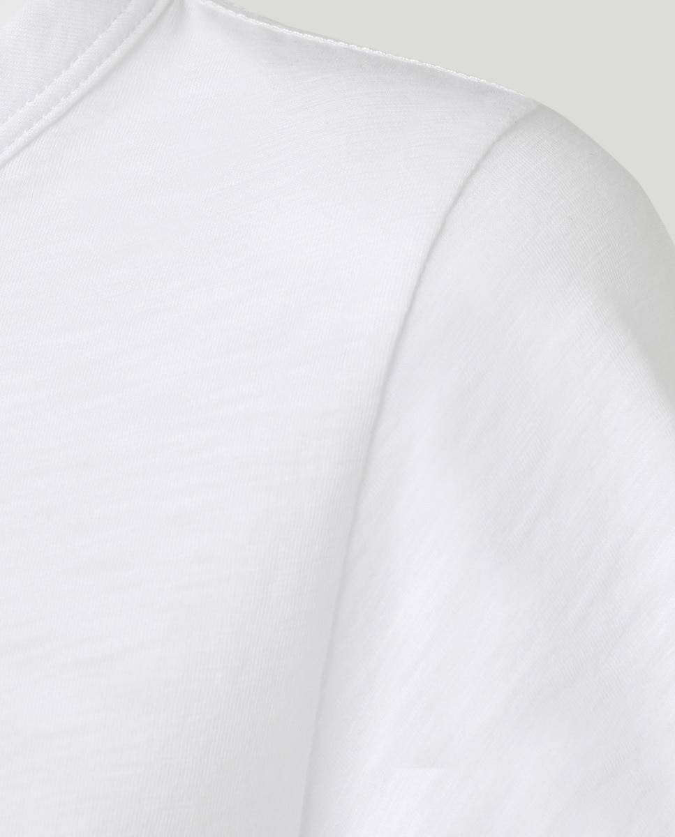 Camiseta de algodón Blanco-3