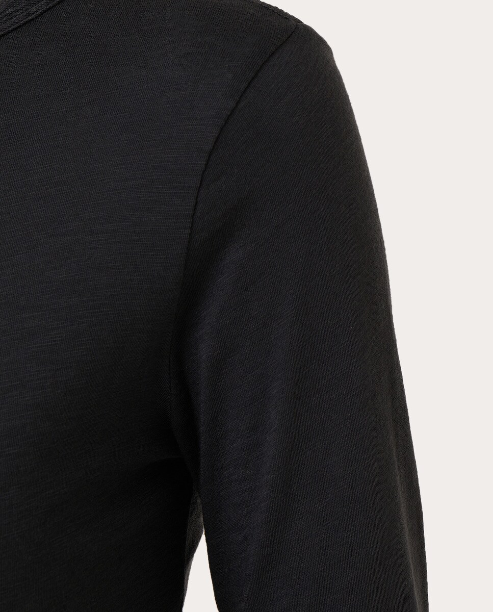 Camiseta de algodón Negro-5