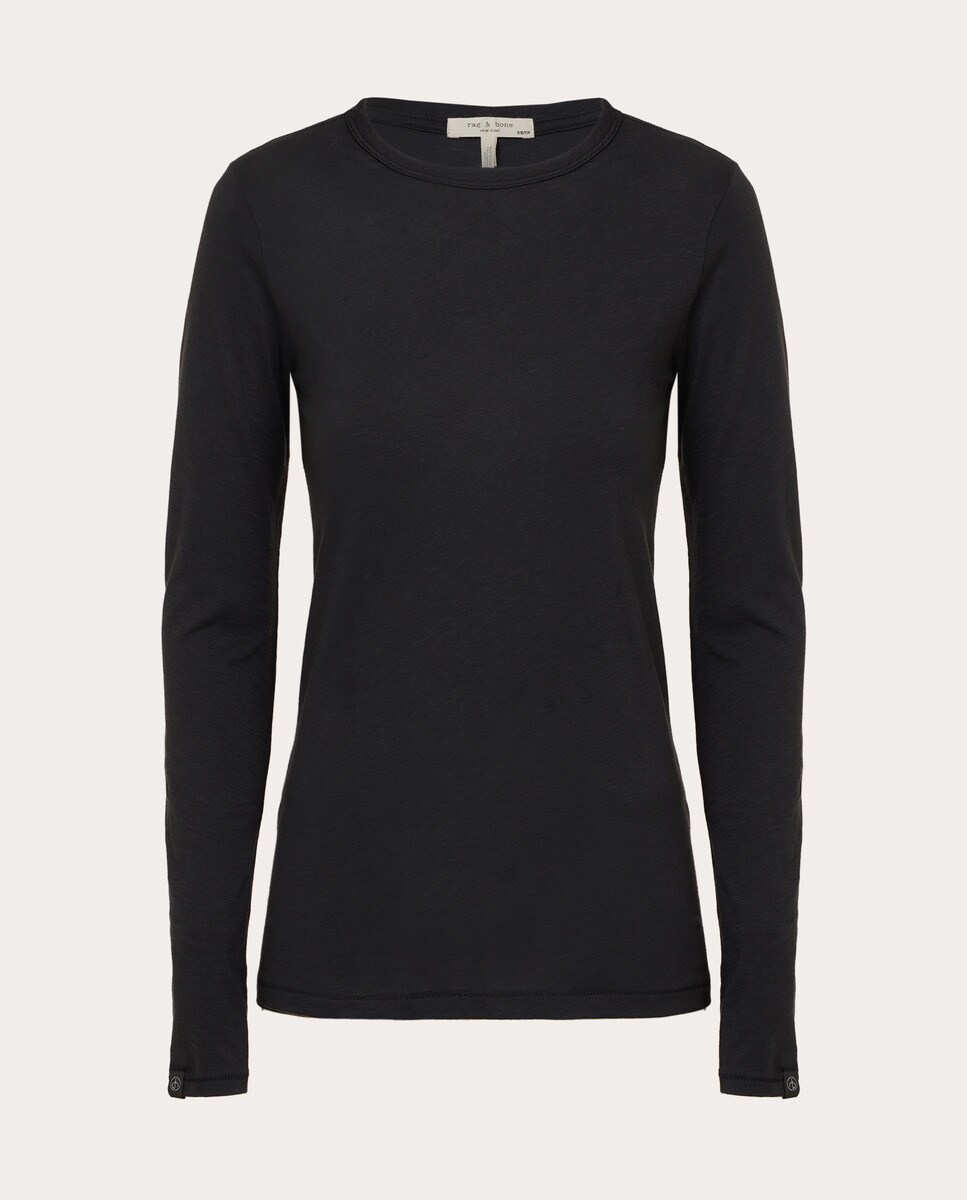 Camiseta de algodón Negro-1