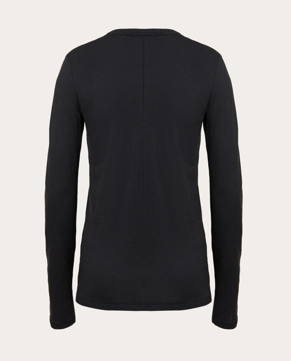 Camiseta de algodón Negro-4