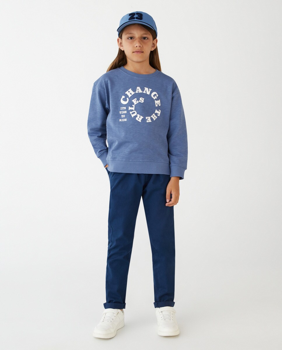 Pantalon à taille élastiquée