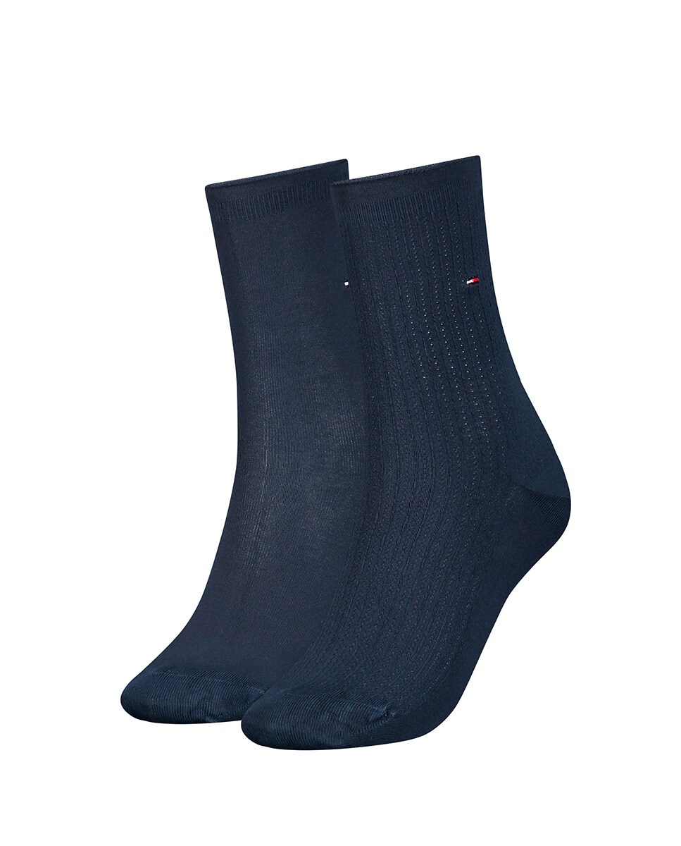 Lot de deux paires de chaussettes unies
