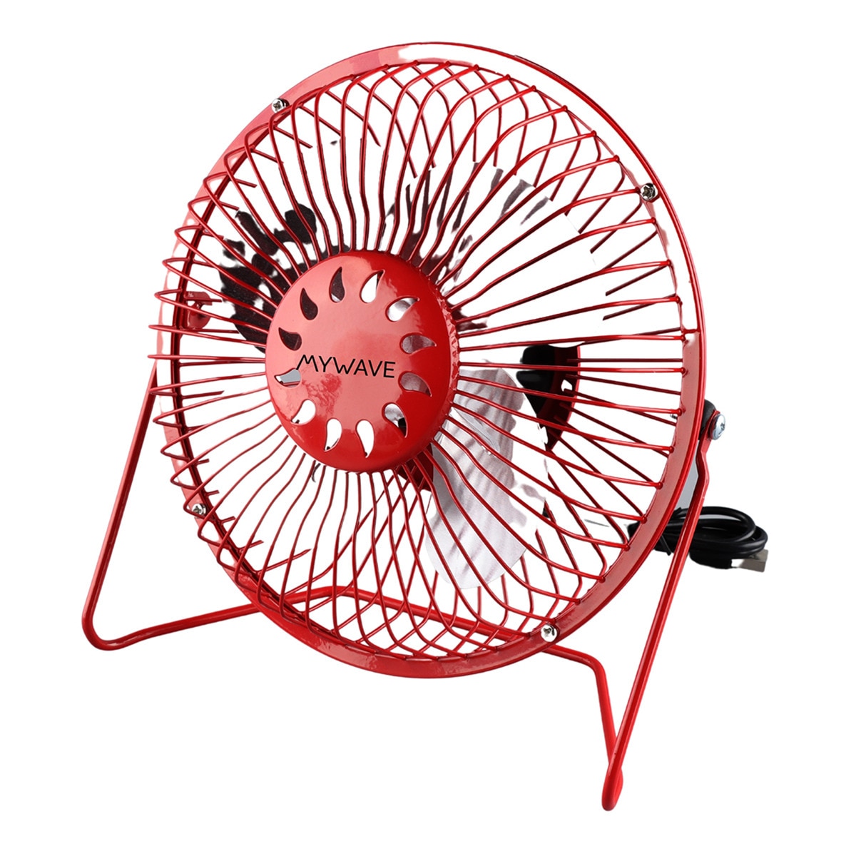 Ventilador de mesa MyWave MWVEN-USBRJ con conexión USB Rojo-1