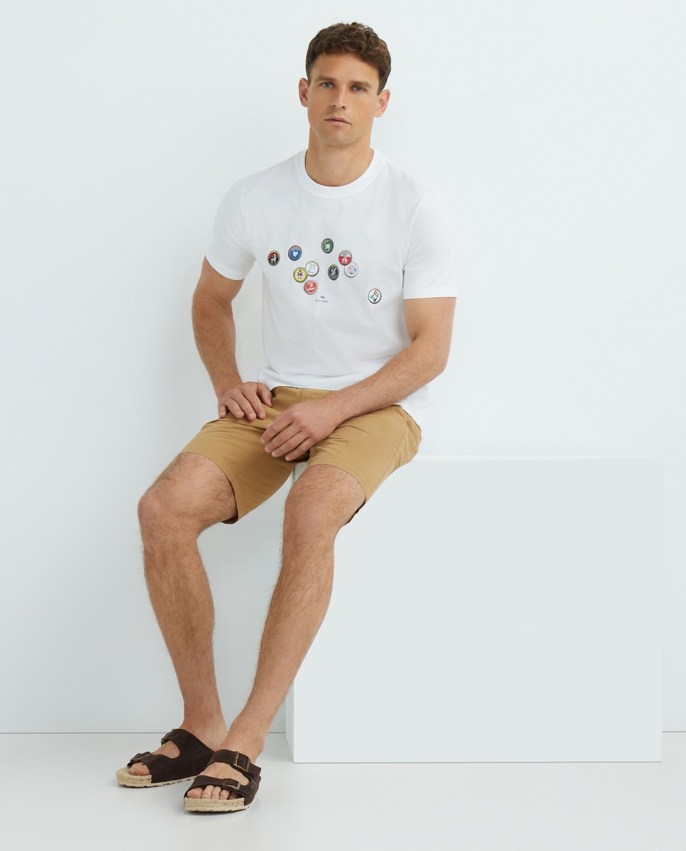 Tshirt manches courtes imprimé bouchons de bouteilles