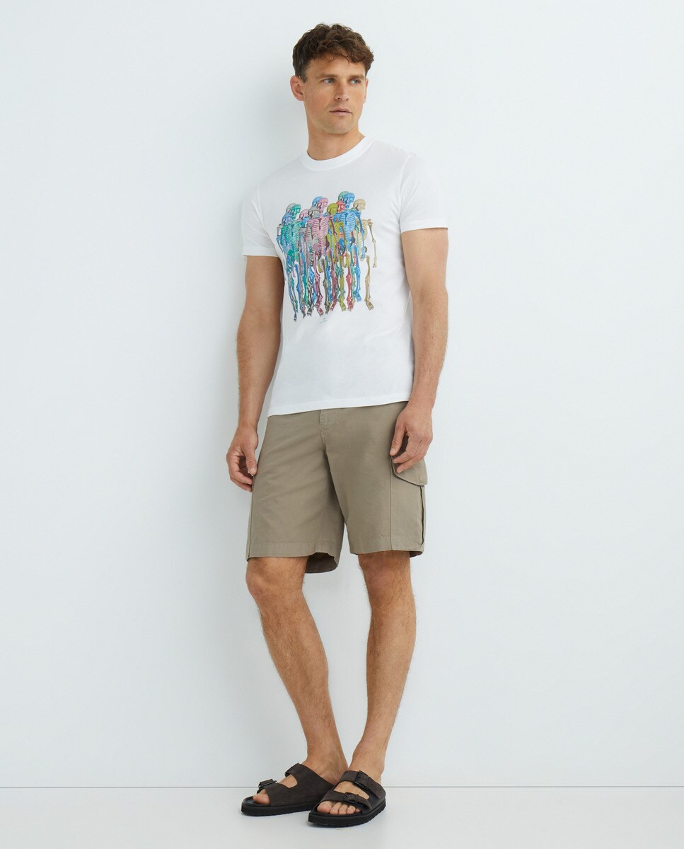 Tshirt manches courtes imprimé squelettes