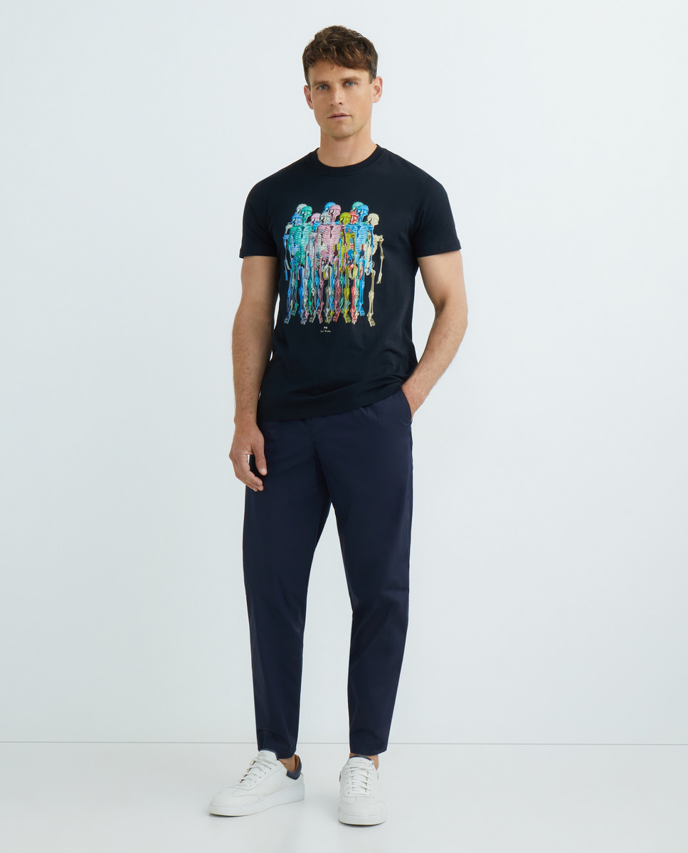 Tshirt manches courtes imprimé squelettes