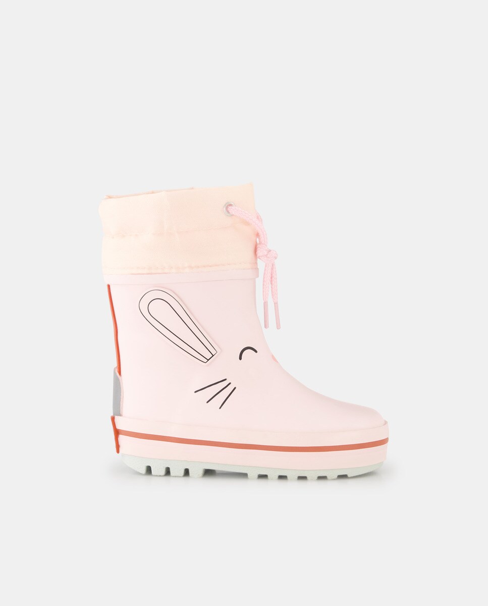 Bottes de pluie à motif lapin et lien de fermeture ajustable