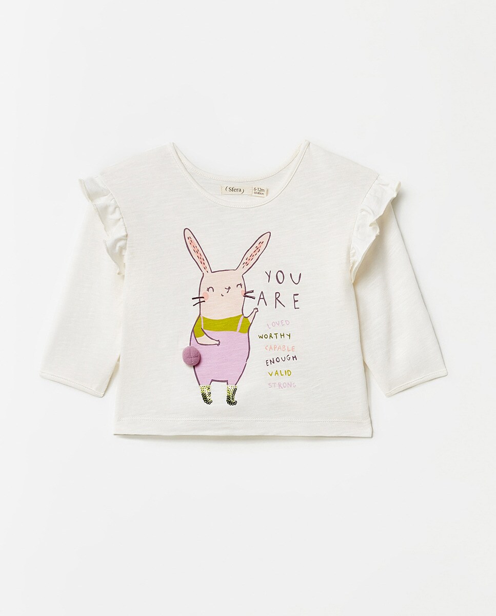 Tshirt lapin pompon