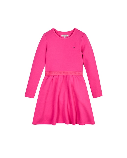 Imagen 0 de Vestido de bebé niña de cuello redondo y manga larga