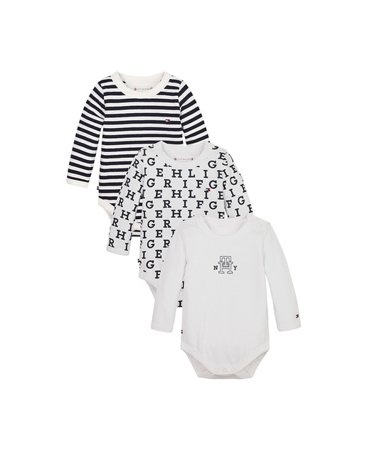 Imagen 0 de Pack regalo bodies de bebé niño cuello redondo y manga larga