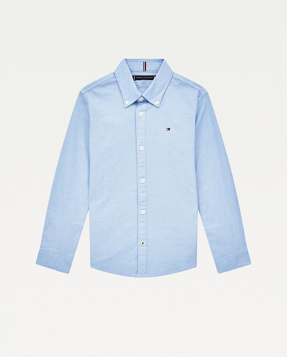 Chemise Oxford à boutons et manches longues