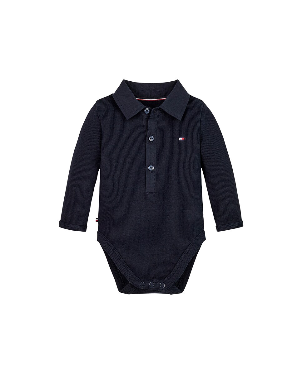 Body à col polo et manches longues