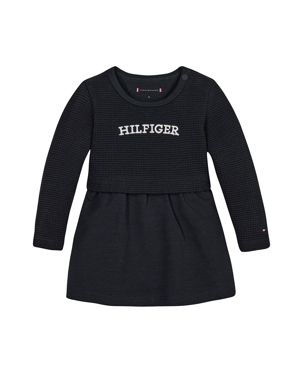 Robe à col rond et manches longues