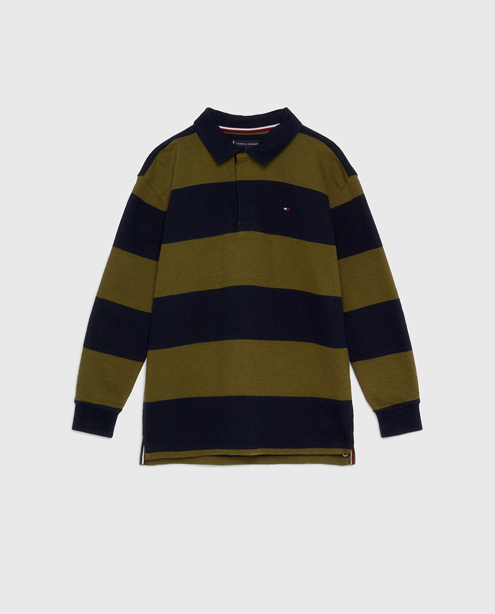 Polo à manches longues style rugby