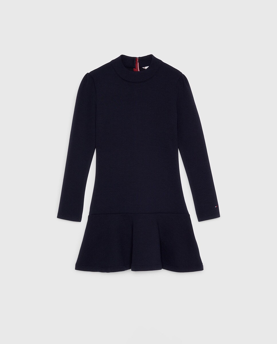 Robe à col cheminée et manches longues