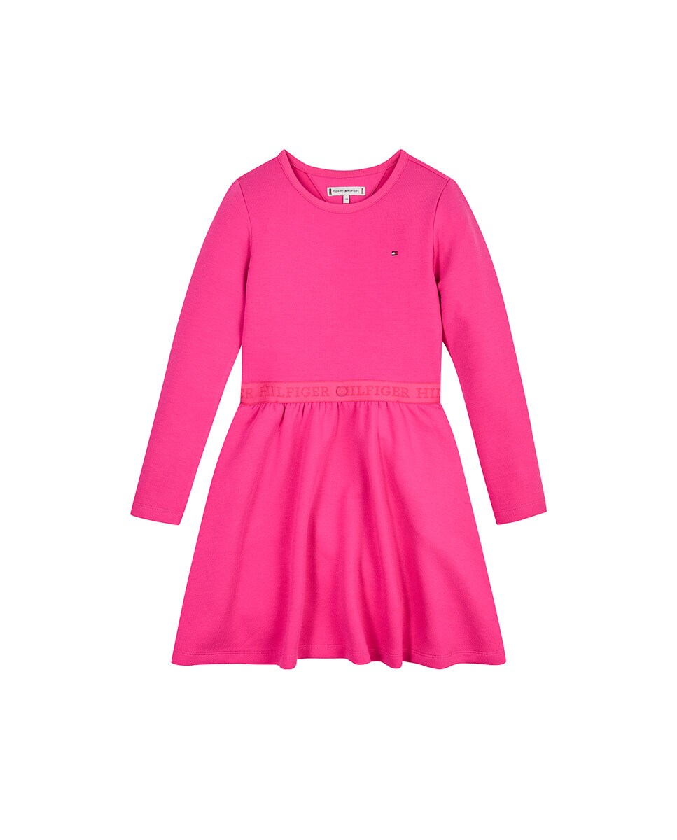 Robe à col rond et manches longues