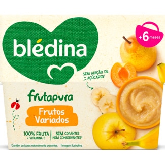 Frutapura Frutos Variados + 6 Meses Pack 4 unidades embalagem 380 g - Blédina