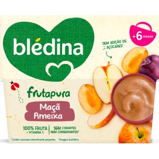 Frutapura Ameixa e Maçã dos 6 aos 36 Meses Pack 4 unidades embalagem 380 g - Blédina