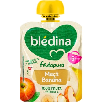 Frutapura em Saqueta Maçã e Banana sem Adição de Açúcares + 6 Meses embalagem 85 g - Blédina