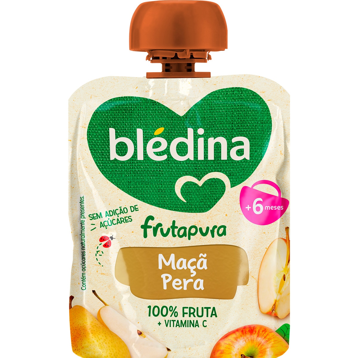 Frutapura em Saqueta Maçã e Pera sem Adição de Açúcares + 6 Meses embalagem 85 g