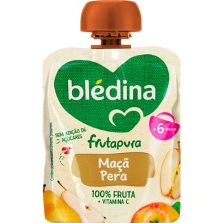 Frutapura em Saqueta Maçã e Pera sem Adição de Açúcares + 6 Meses embalagem 85 g - Blédina
