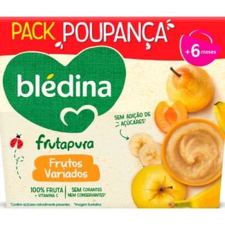 Frutapura Frutos Variados Pack 8 unidades embalagem 760 g - Blédina