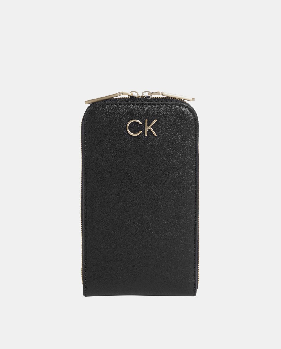 Portetéléphone zippé en matières recyclées mélangées