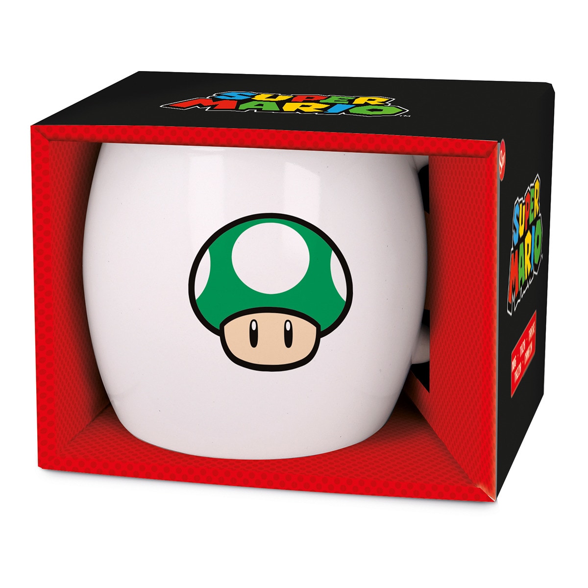 Chávena Cogumelo Verde Super Mario Branco-1