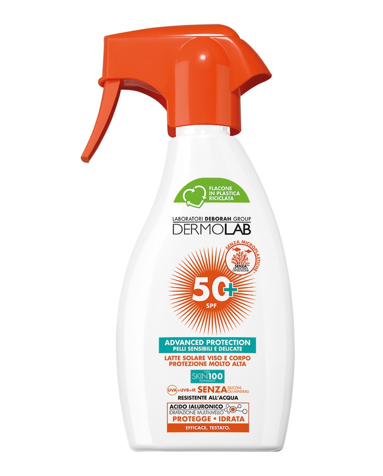 Protector solar corporal en spray Piel Sensible SPF50+ 200 ml Dermolab 1