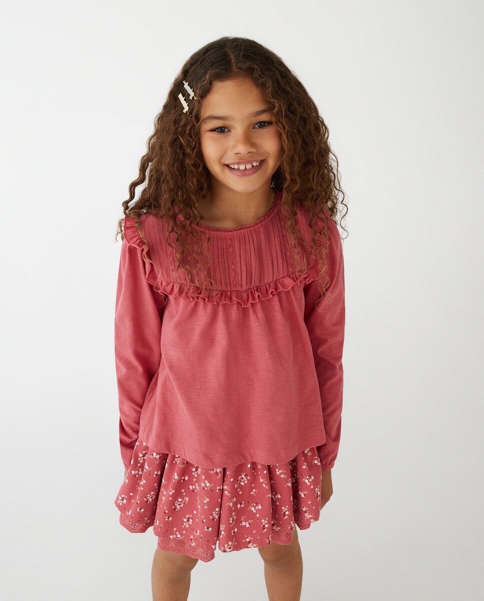 Tshirt à manches longues et col rond