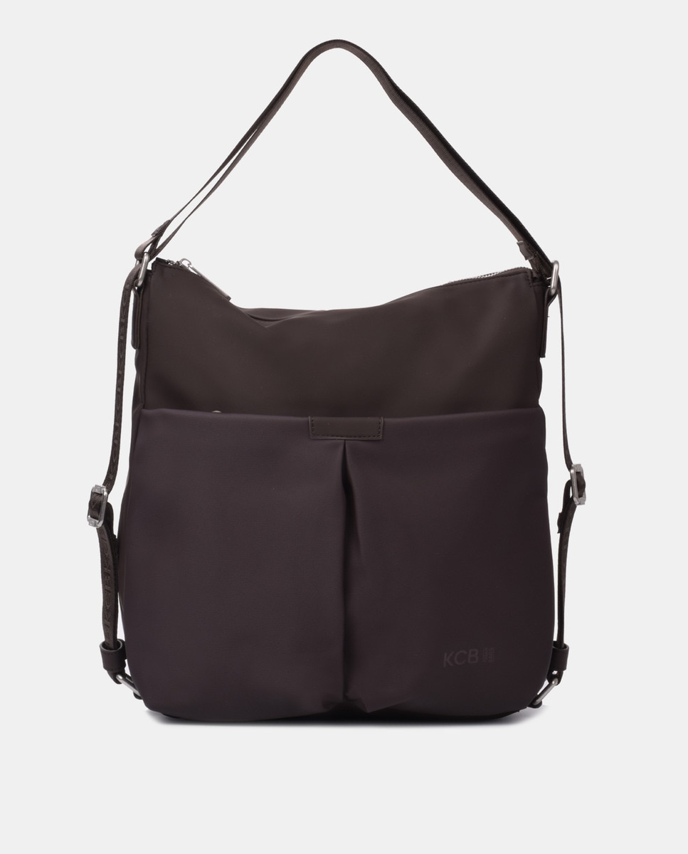 Grand sac hobo foncé conible en sac à dos