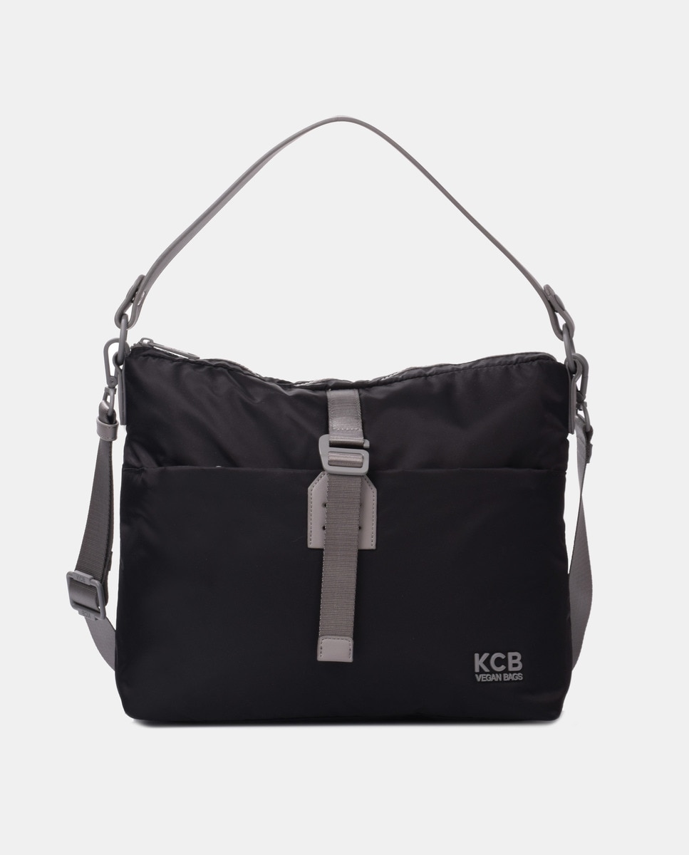 Grand sac hobo en nylon avec bandoulière amovible