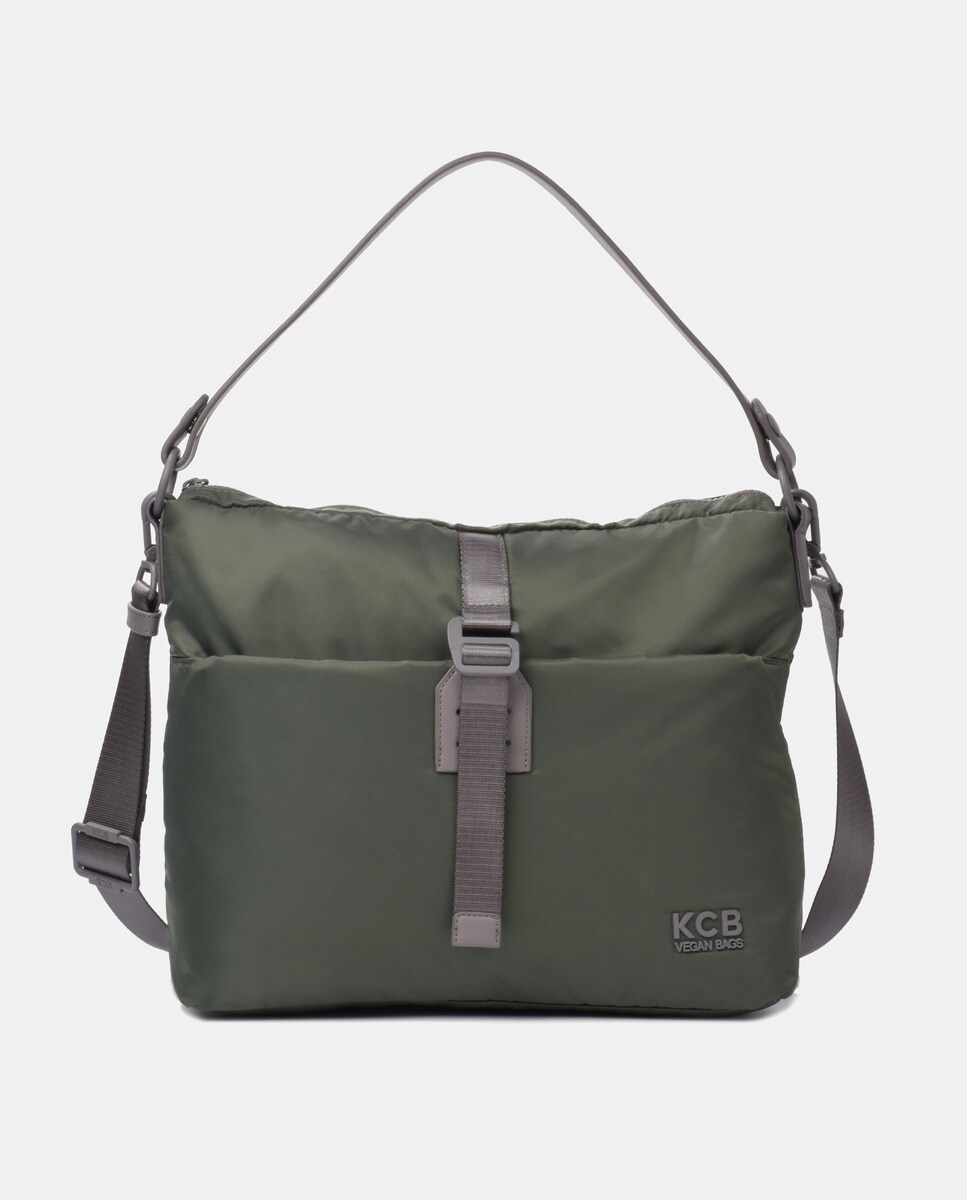 Grand sac hobo en nylon avec bandoulière amovible