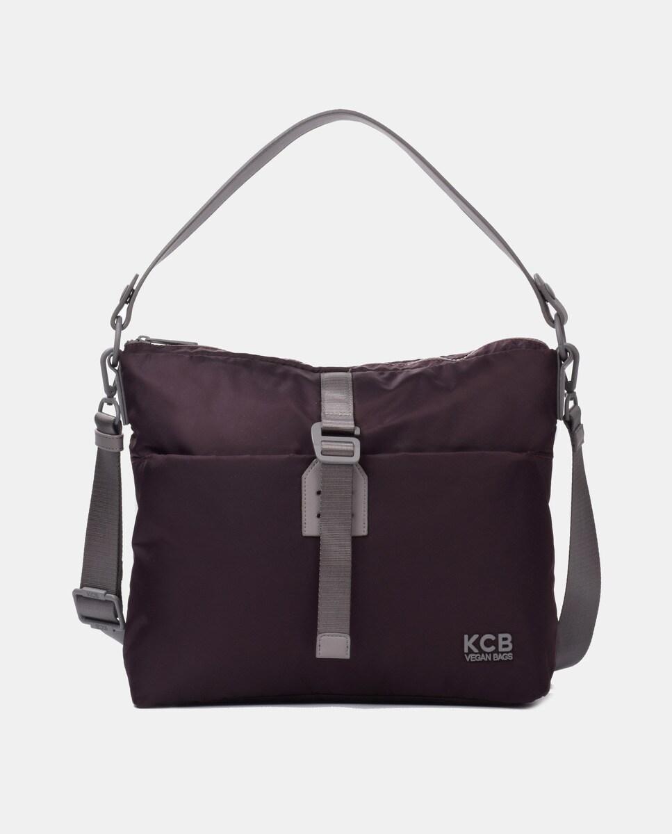 Grand sac hobo en nylon avec bandoulière amovible