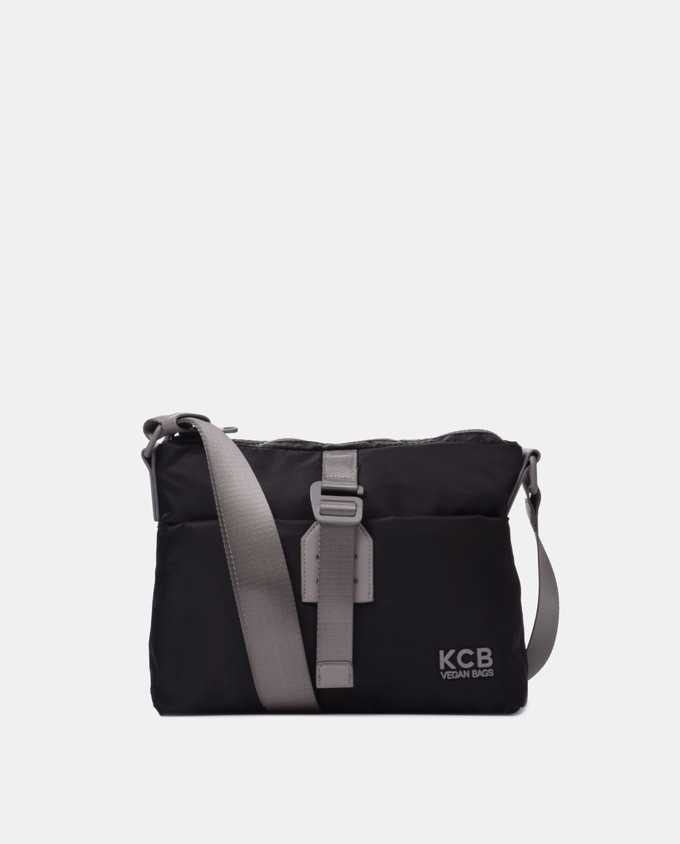 Sac à bandoulière moyen en nylon avec poche avant