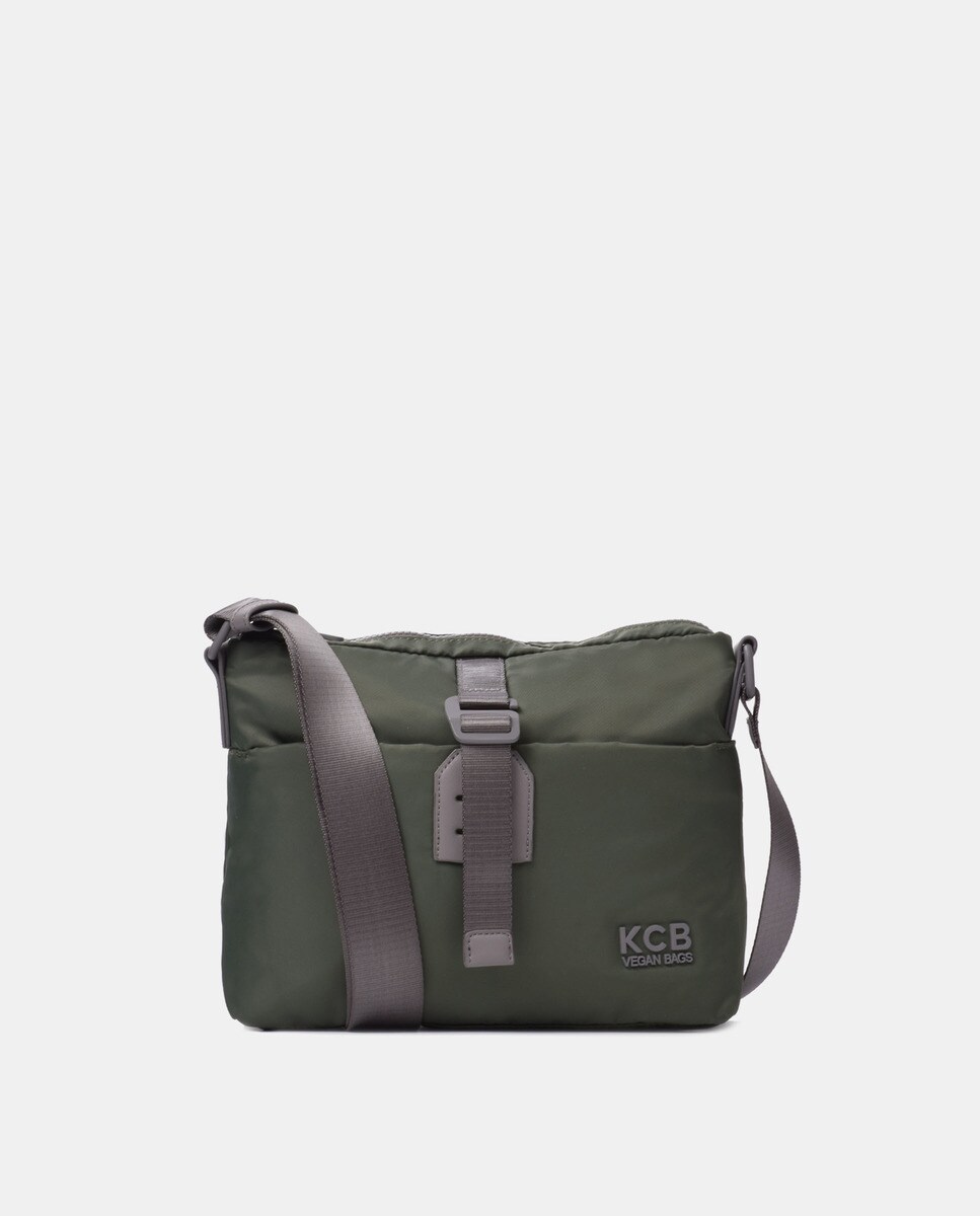 Sac à bandoulière moyen en nylon avec poche avant