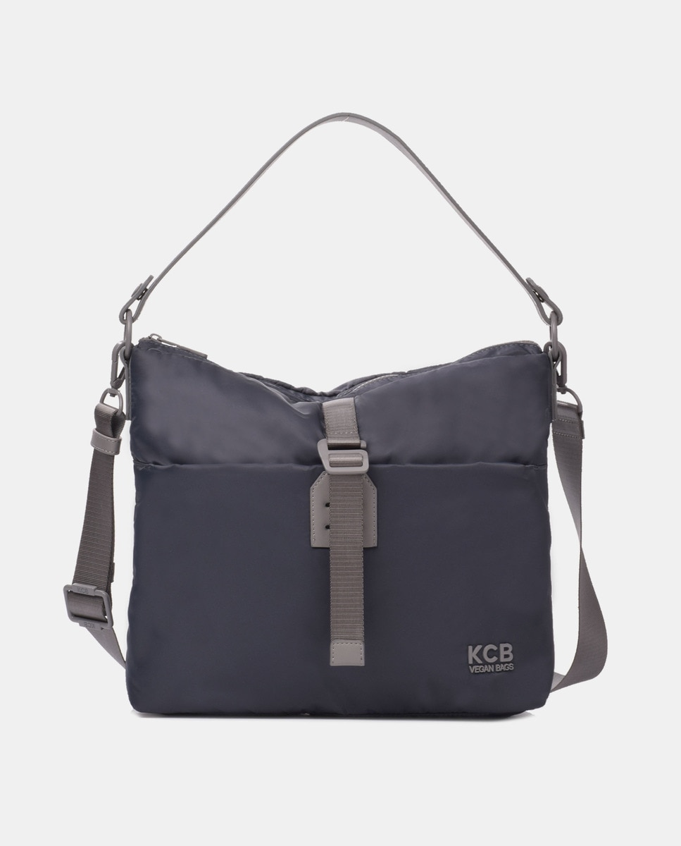 Grand sac hobo en nylon avec bandoulière amovible