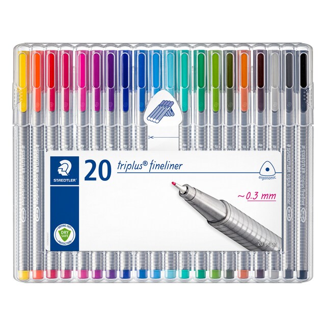 Imagen 0 de 20 Rotuladores Triangulares Ergonómicos Triplus Fineliner 334 Staedtler Multicolor