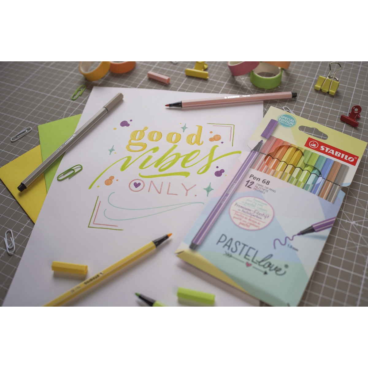 Pack con 12 rotuladores premium Pen 68 Pastellove Collection STABILO multicolor Multicolor-2