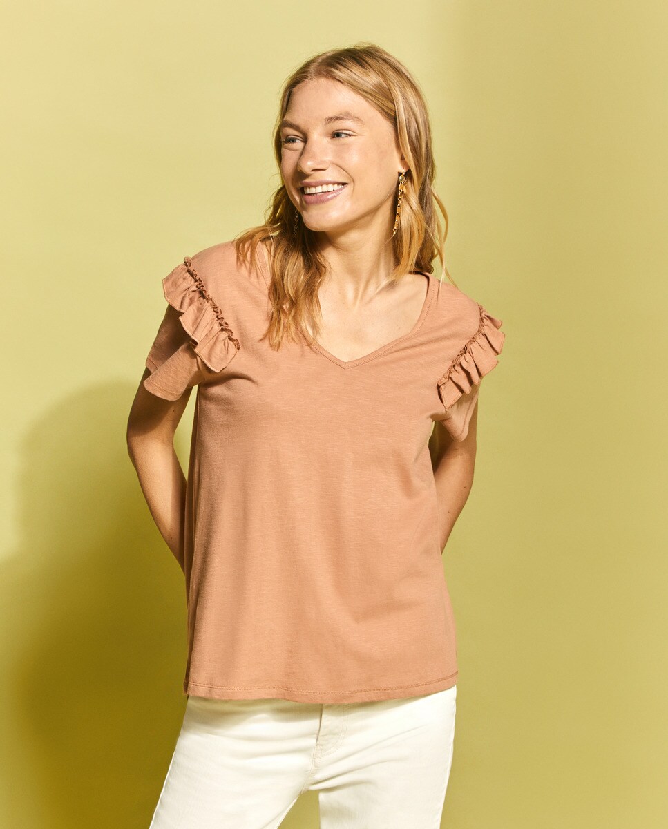 Tshirt à manches courtes avec volant