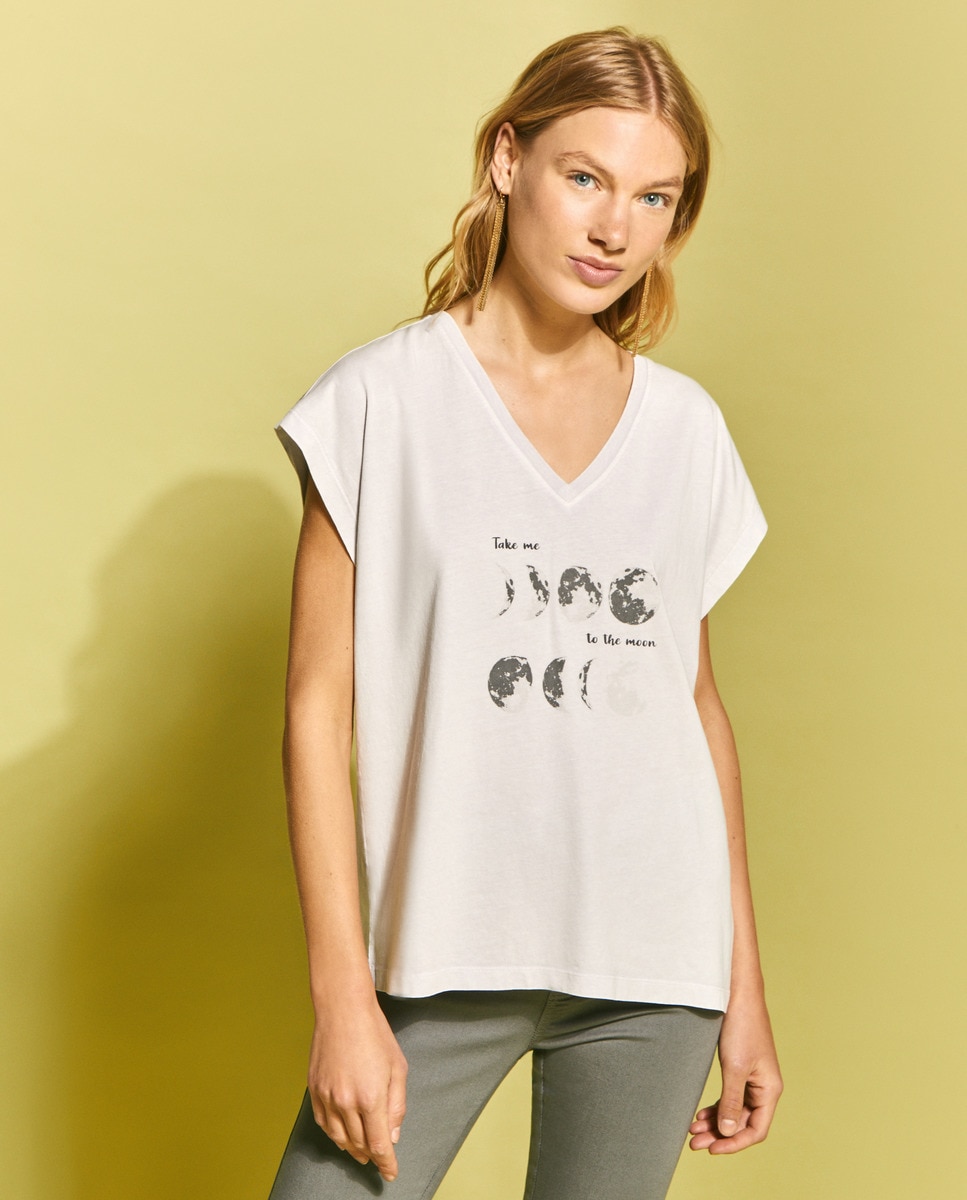 Tshirt à col en V Minilunas