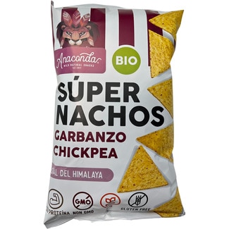 Súper nachos de maíz y garbanzo con sal del Himalaya sin gluten ecológicos bolsa 125 g - Anaconda